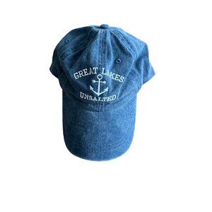 Great Lakes Unsalted Embroidered Adjustable Chambray Denim Cap By South Athletic